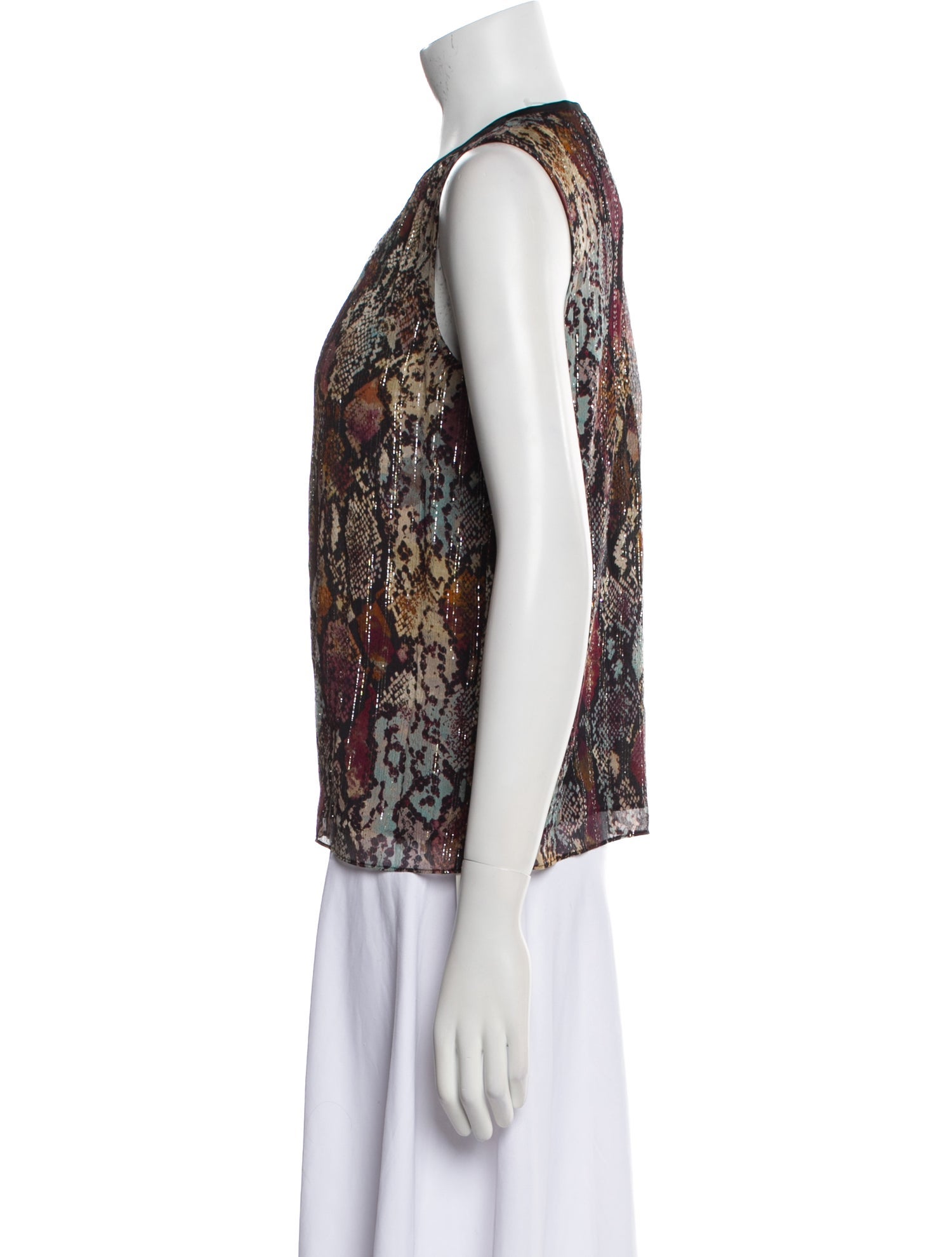 Rebecca Taylor Silk Animal Print Blouse w/ Tags