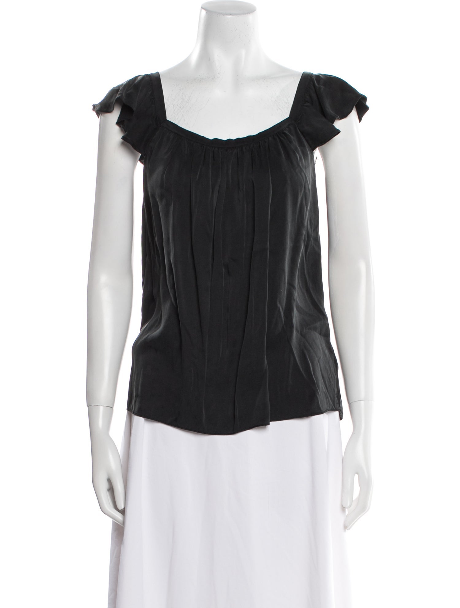 Rebecca Taylor Silk Square Neckline Blouse