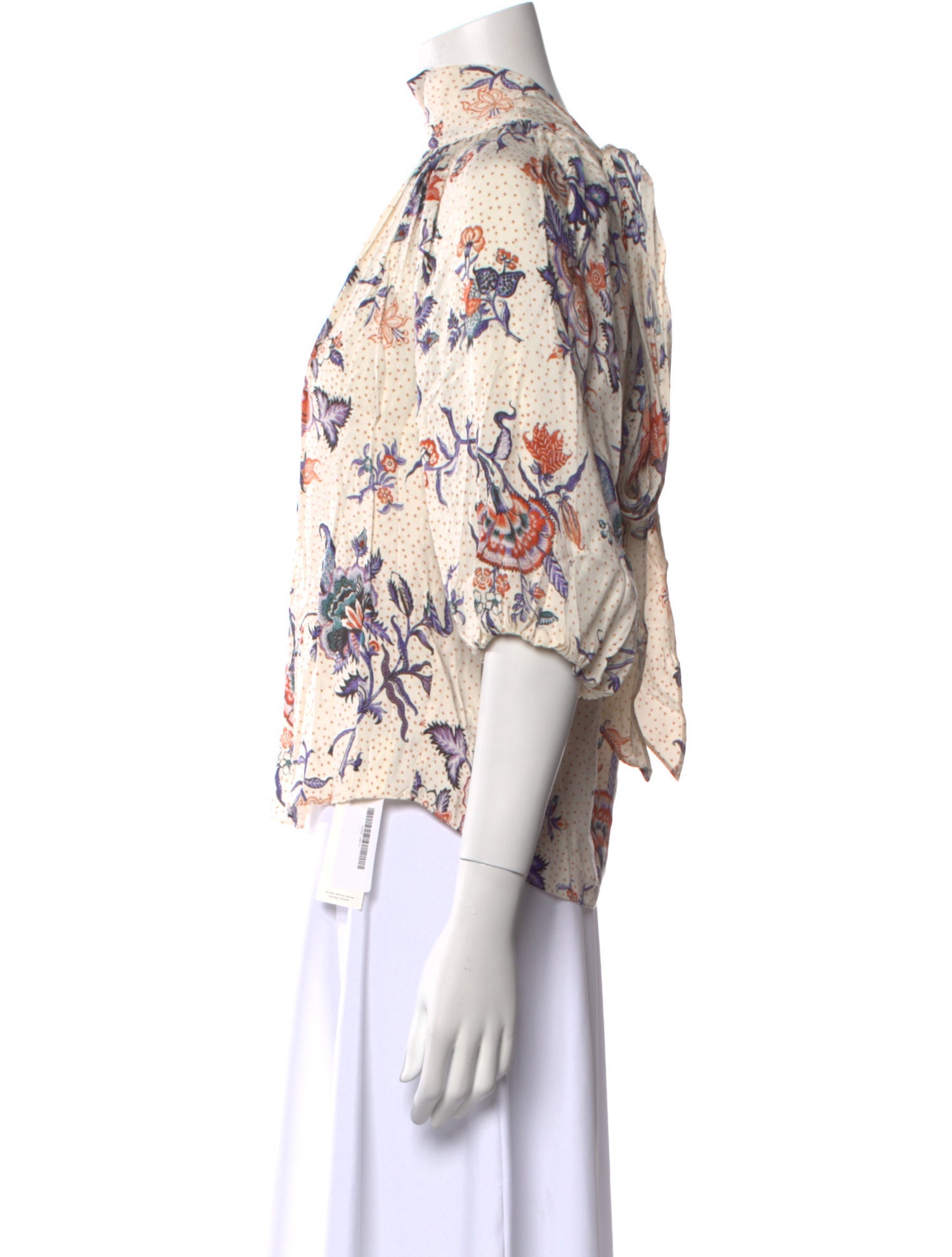 Rebecca Taylor Floral Print Mock Neck Blouse w/ Tags