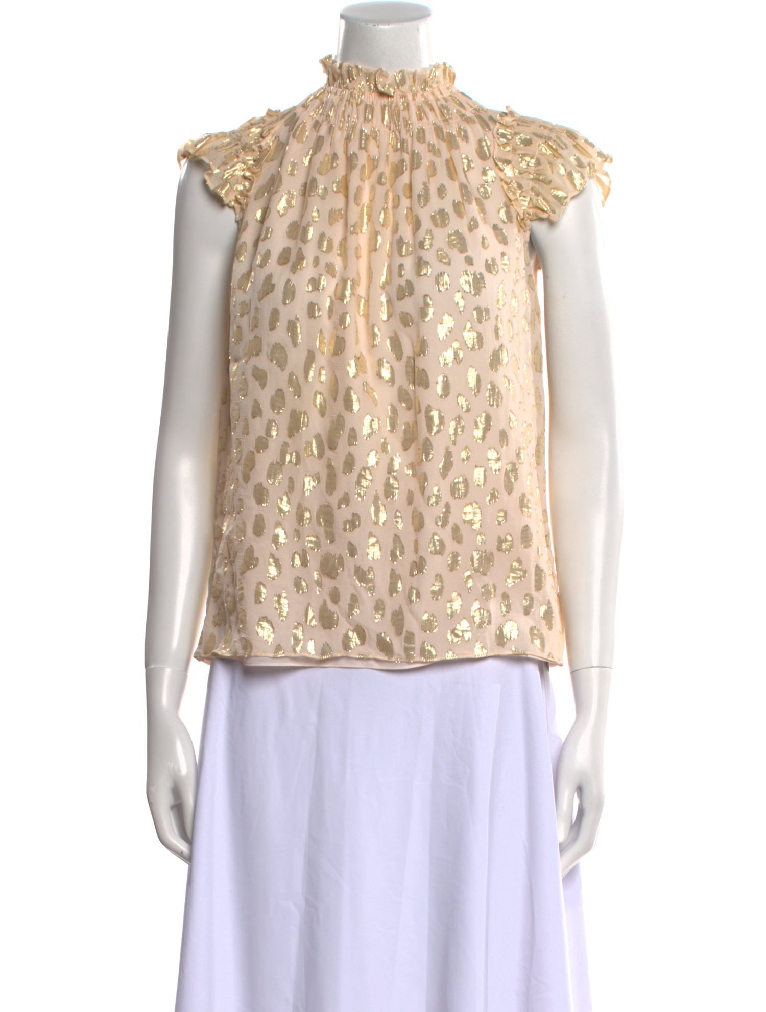 Rebecca Taylor Silk Mock Neck Blouse