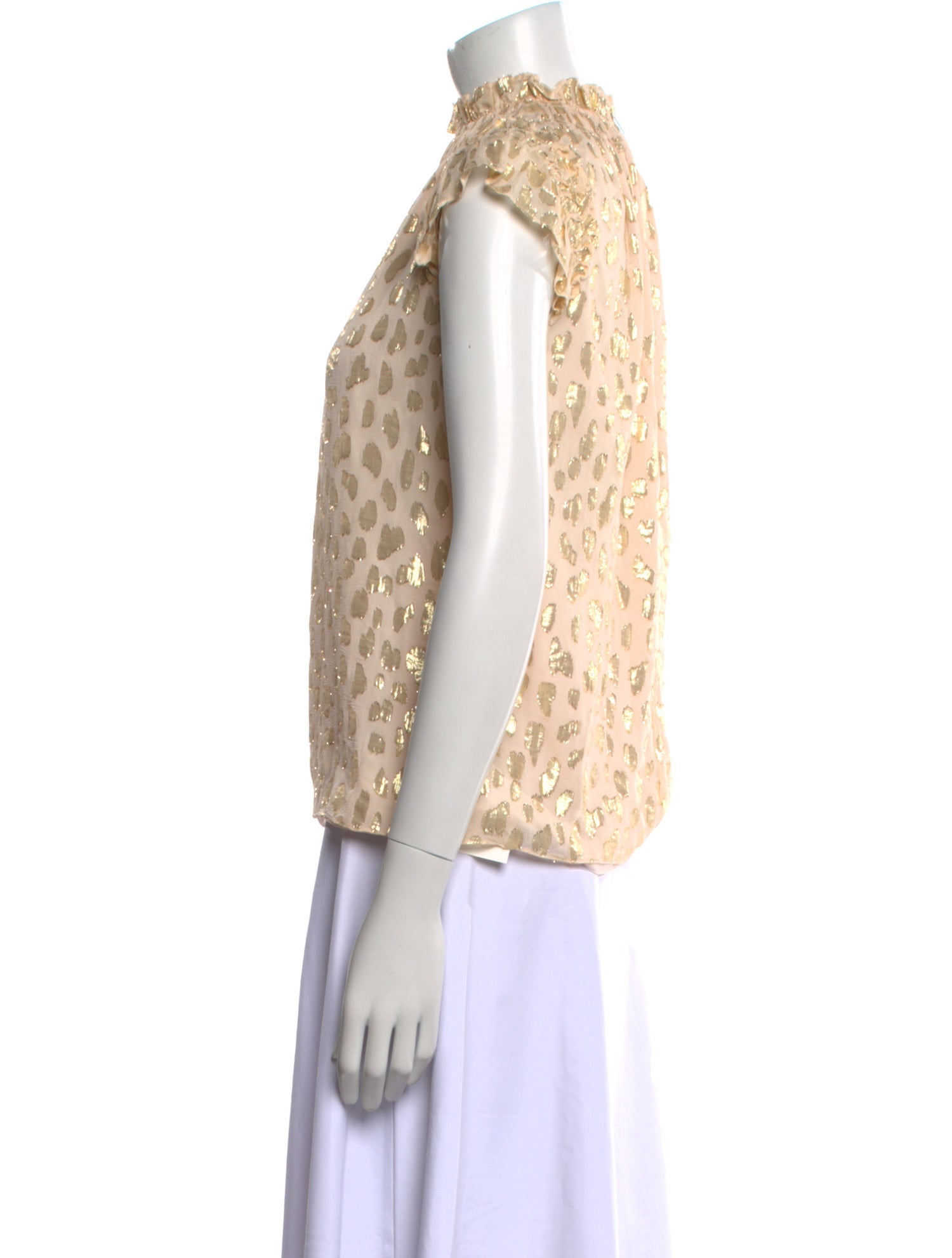 Rebecca Taylor Silk Mock Neck Blouse