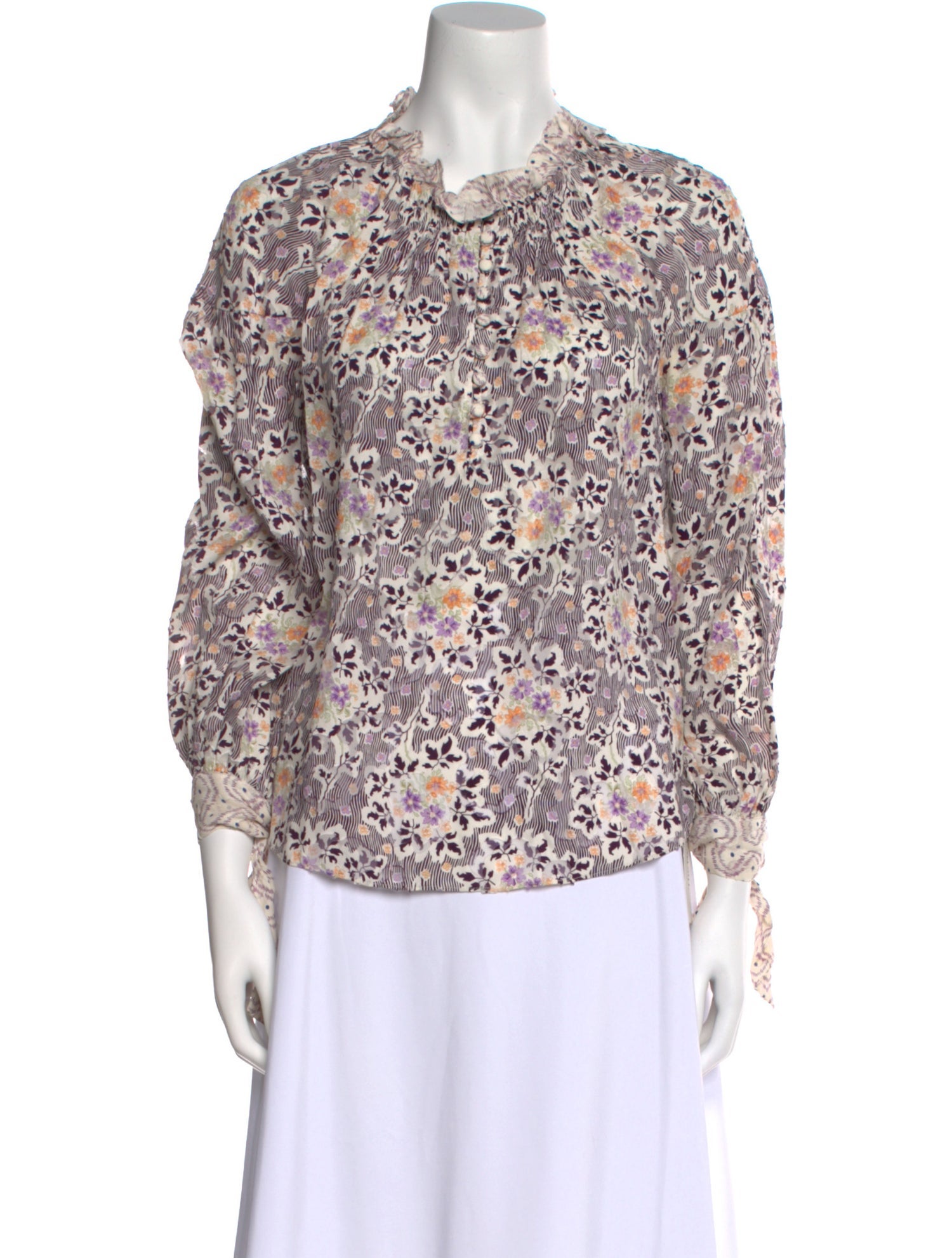 Rebecca Taylor Silk Floral Print Blouse