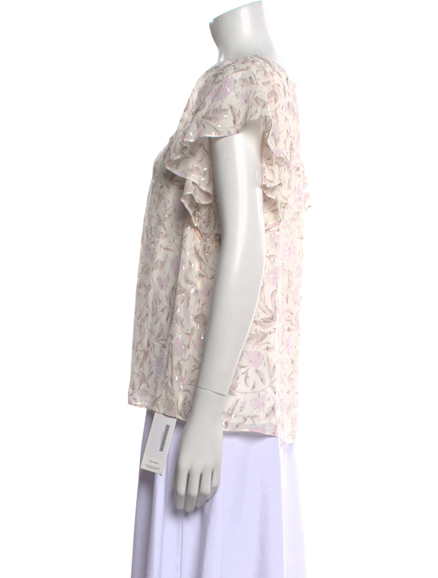 Rebecca Taylor Printed V-Neck Blouse