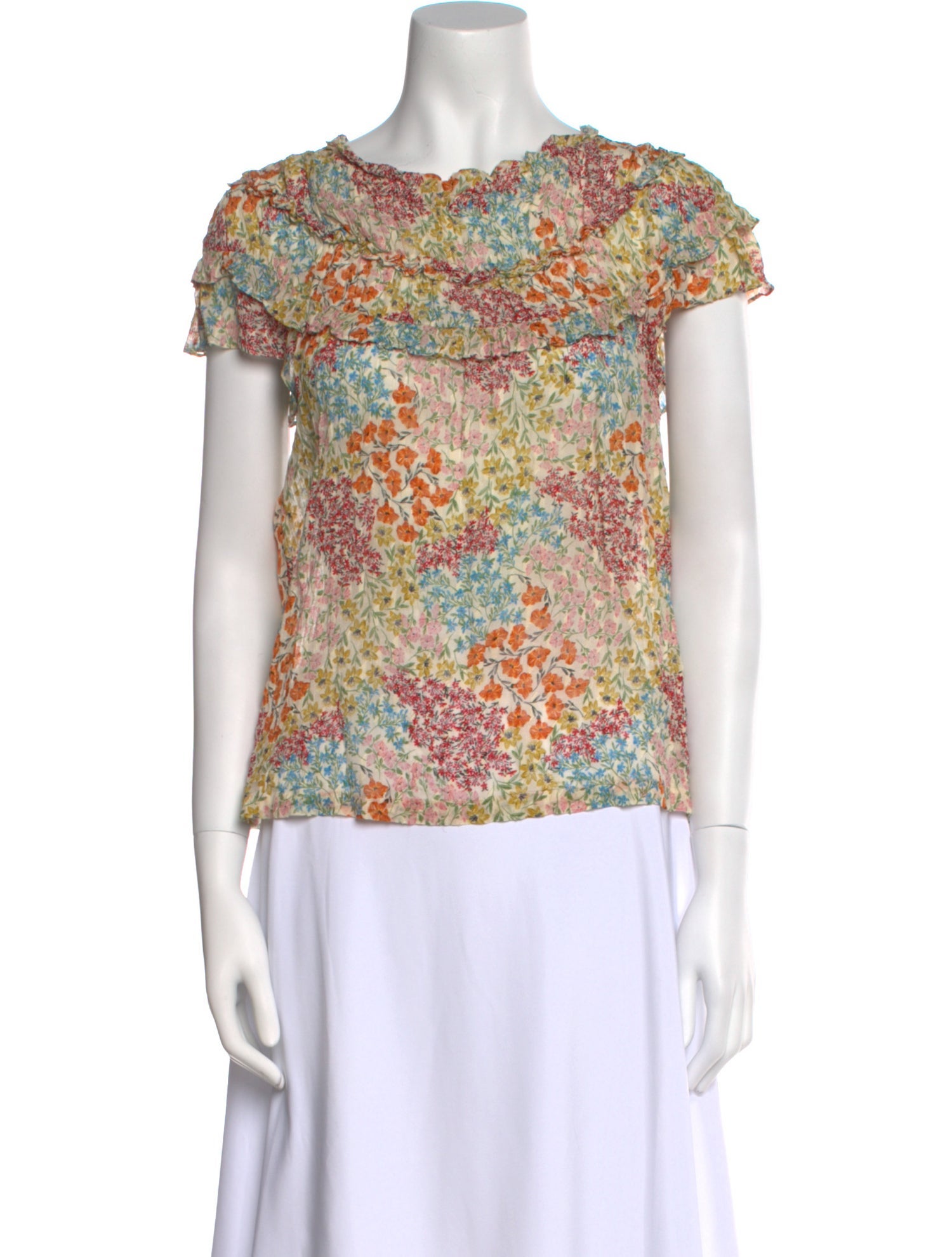Rebecca Taylor Silk Floral Print Blouse