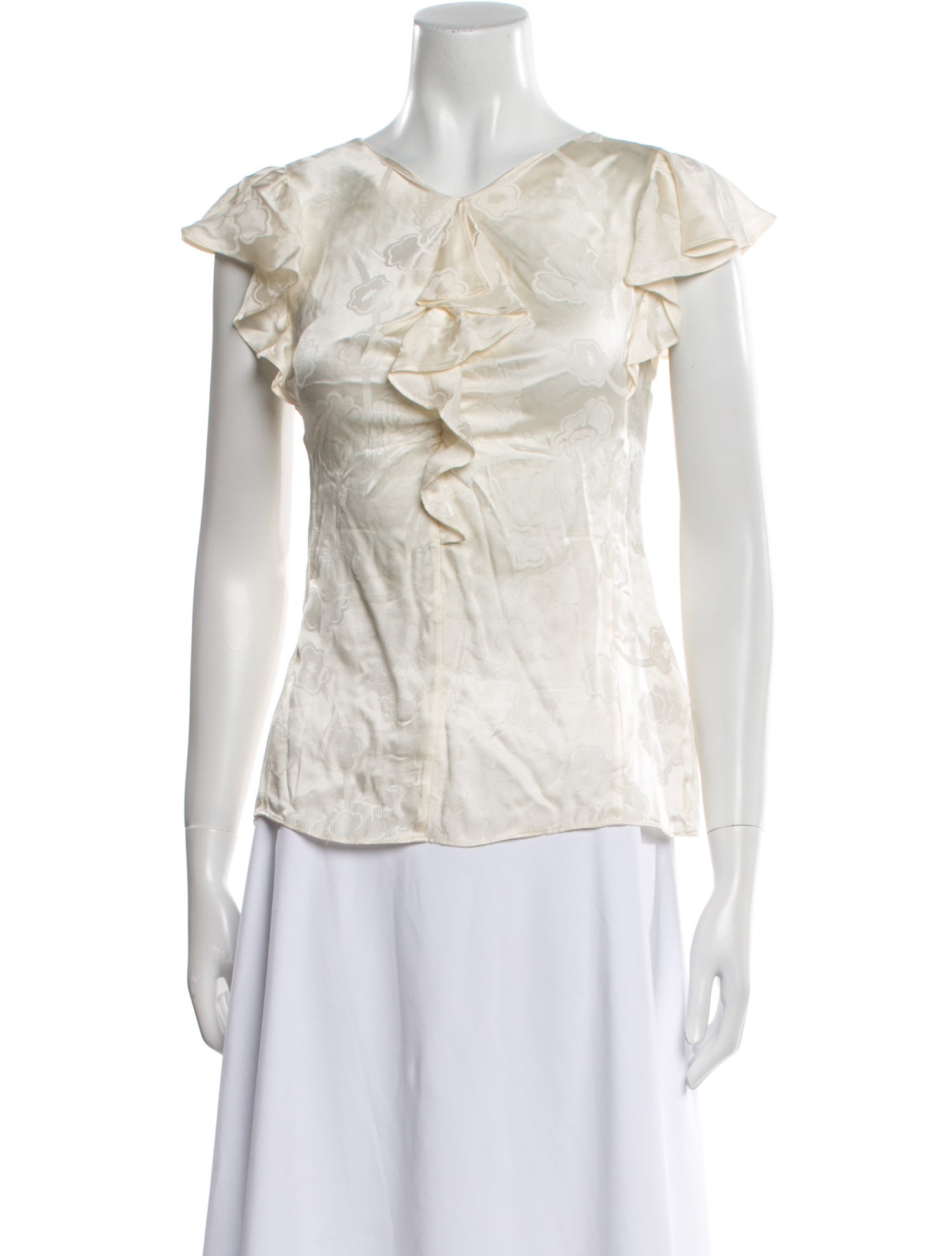 Rebecca Taylor V-Neck Short Sleeve Blouse