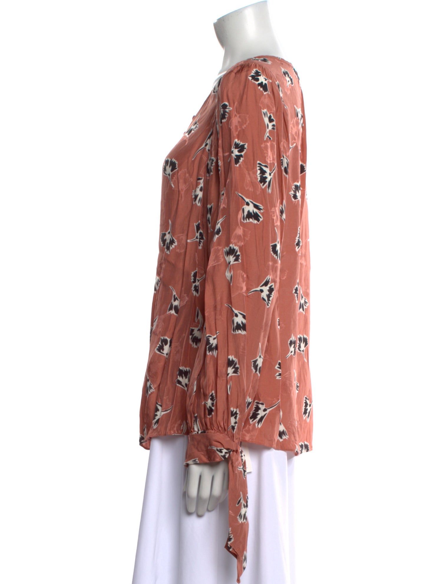 Rebecca Taylor Printed Scoop Neck Blouse w/ Tags