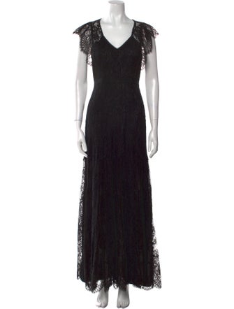 Rebecca Taylor Lace Pattern Long Dress