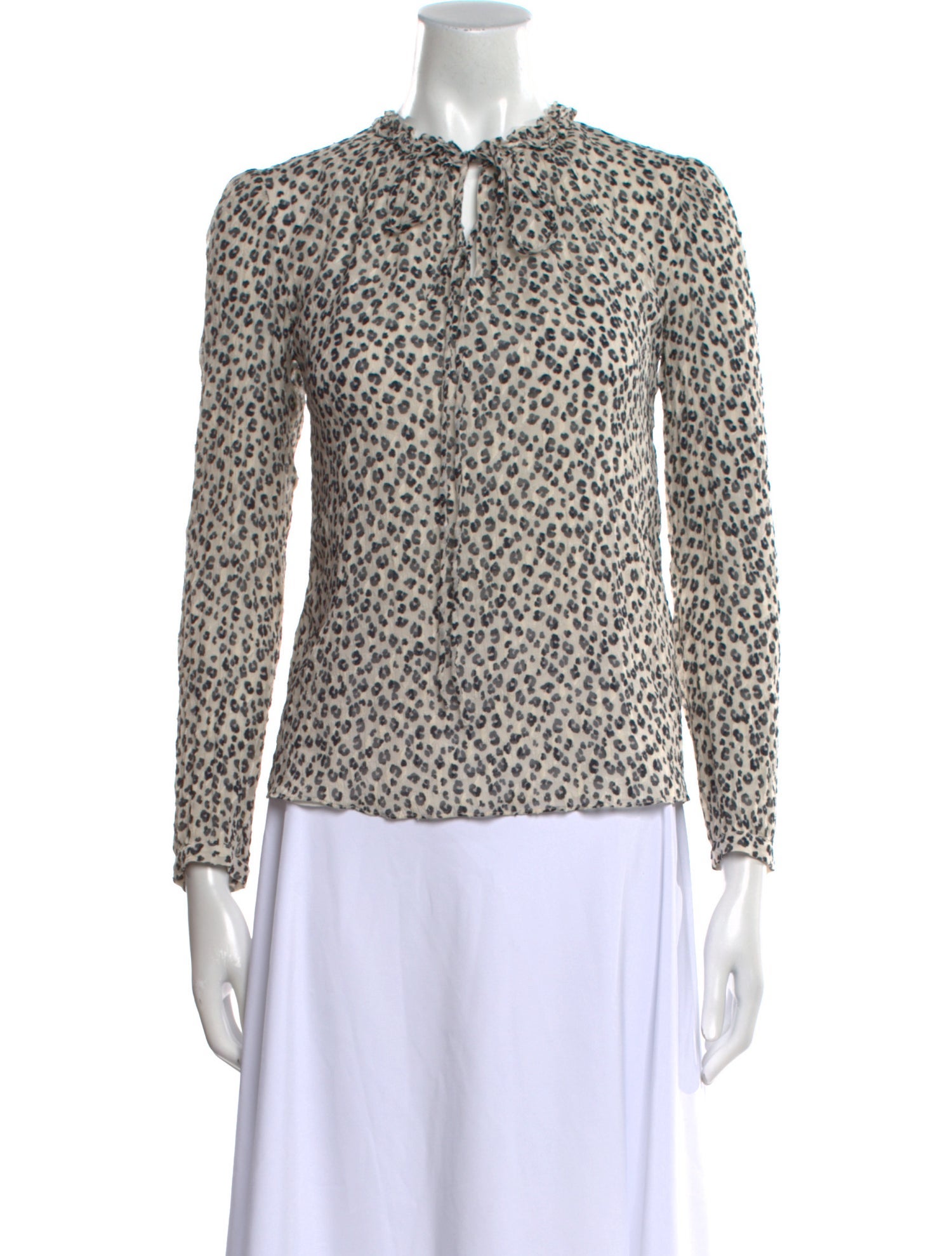 Rebecca Taylor Silk Animal Print Blouse