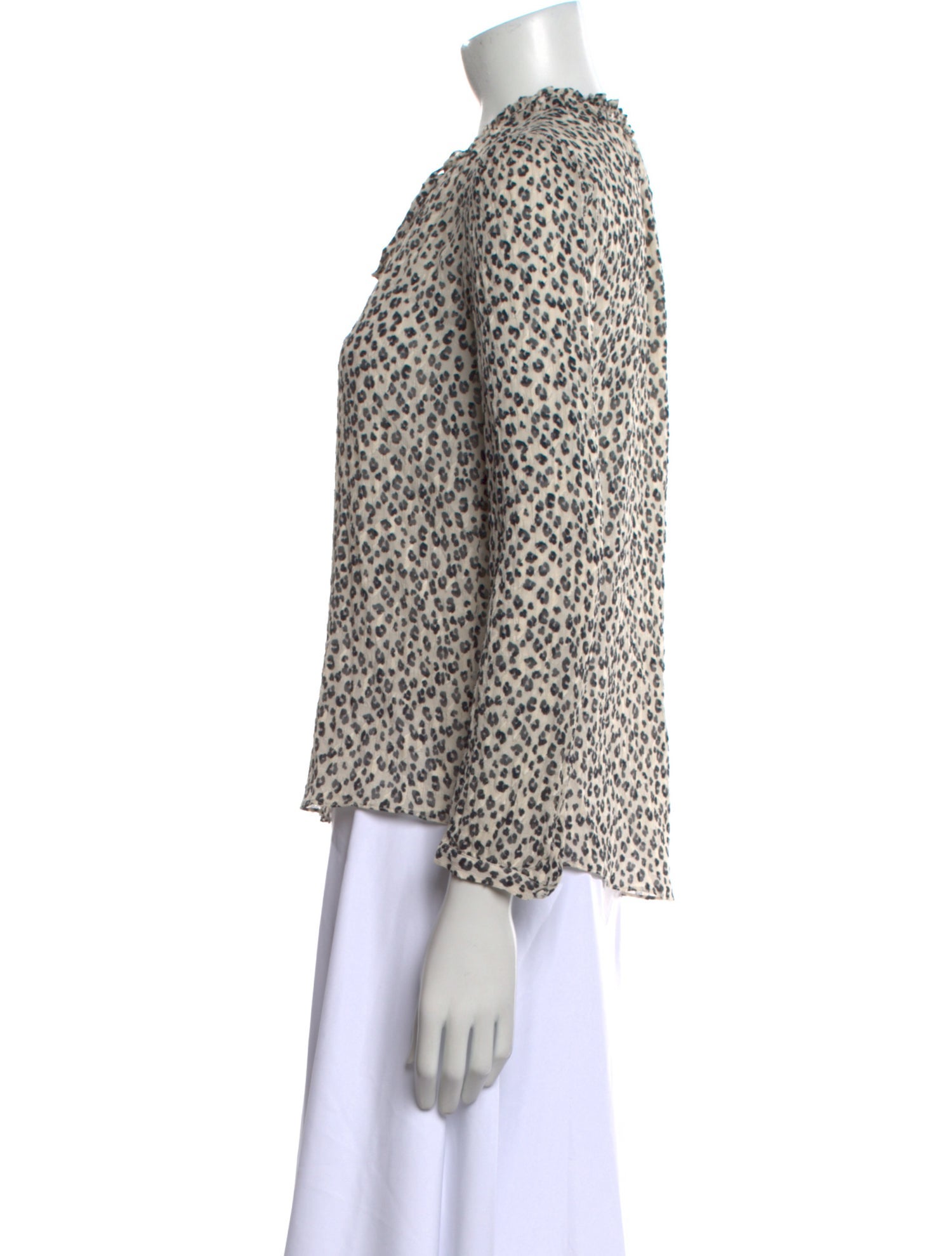 Rebecca Taylor Silk Animal Print Blouse