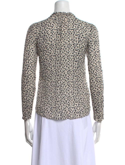 Rebecca Taylor Silk Animal Print Blouse