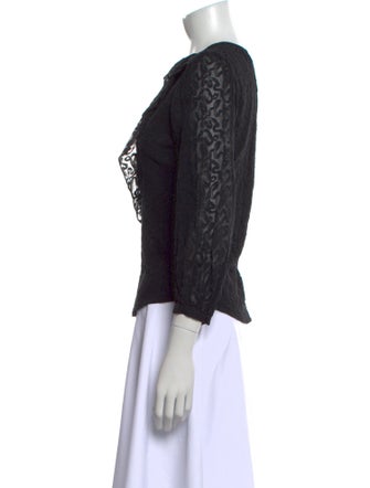 Rebecca Taylor Silk Animal Print Top