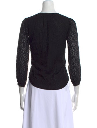 Rebecca Taylor Silk Animal Print Top