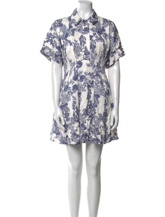 Rebecca Taylor Floral Print Mini Dress
