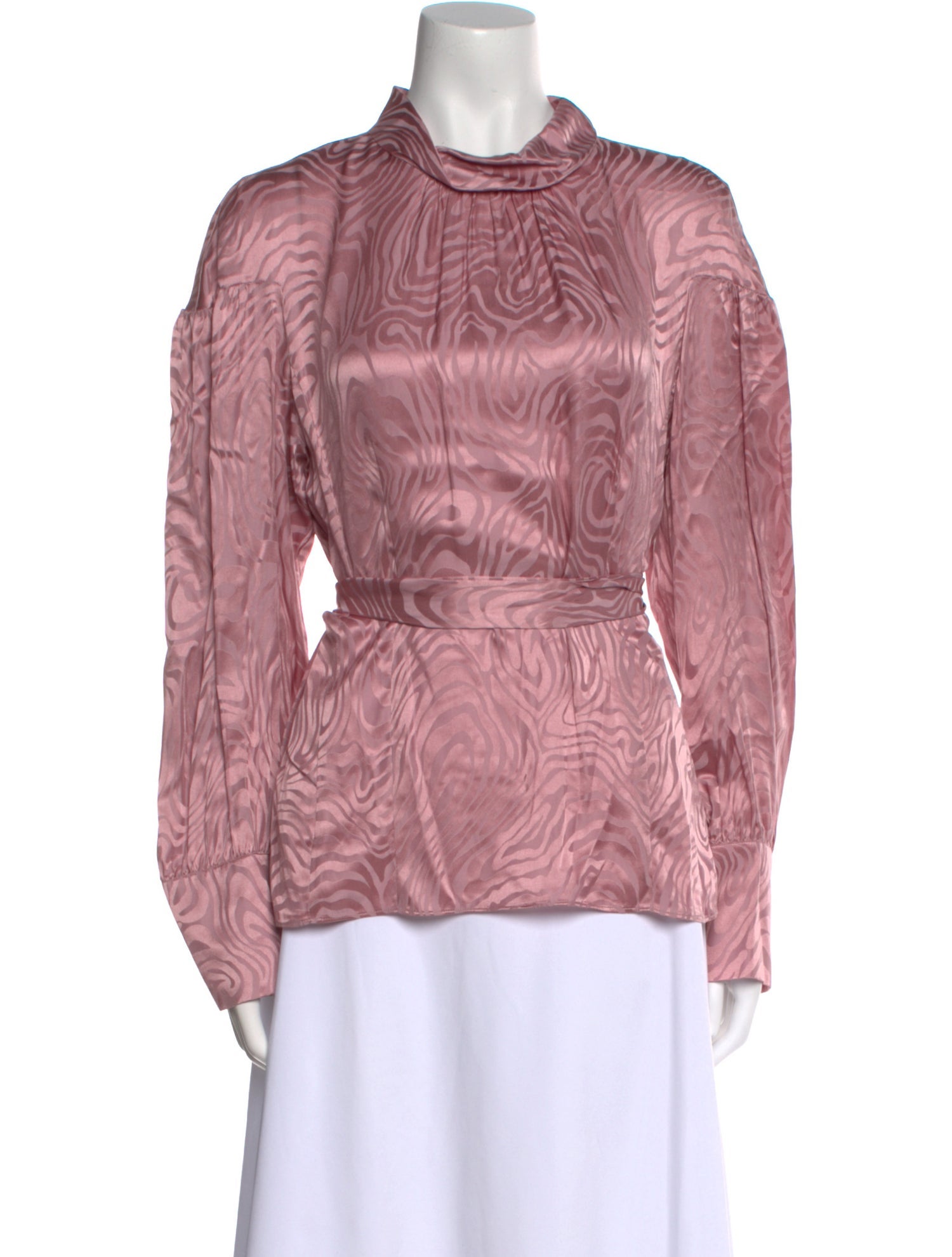 Rebecca Taylor Silk Mock Neck Blouse