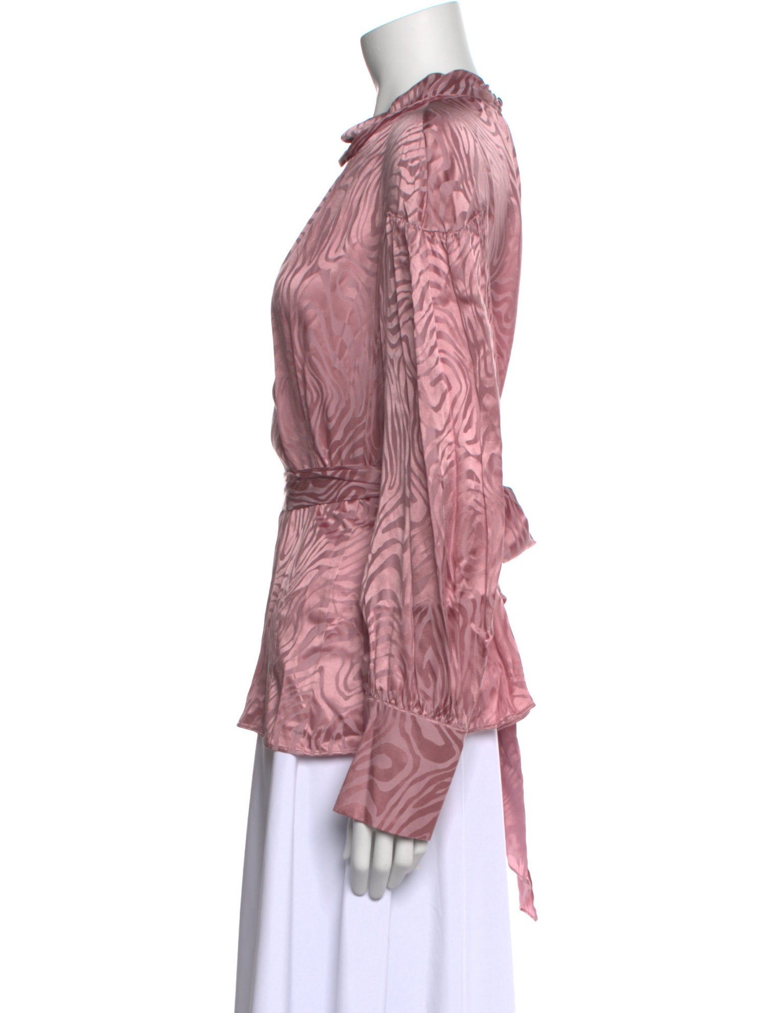 Rebecca Taylor Silk Mock Neck Blouse