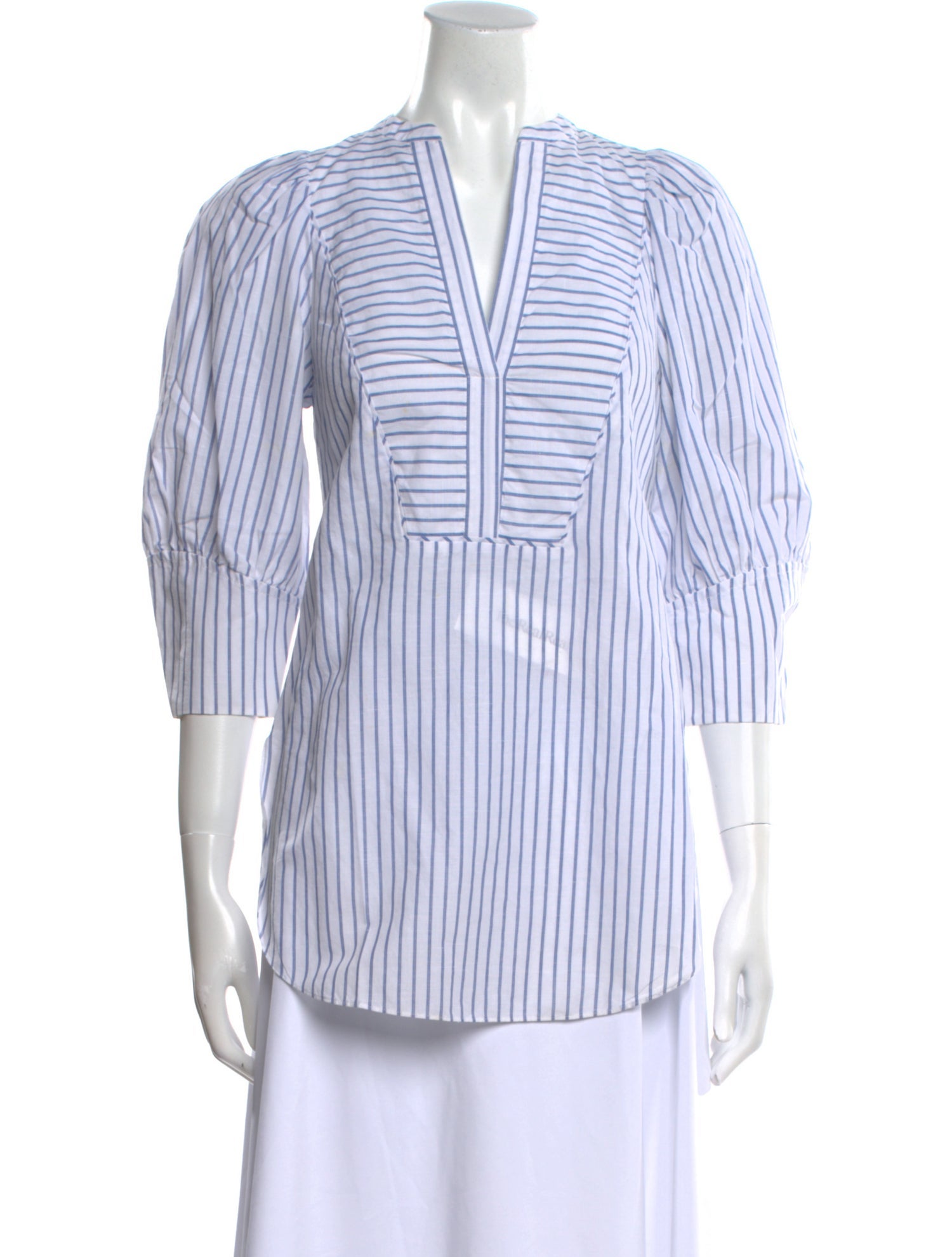 Rebecca Taylor Striped V-Neck Tunic