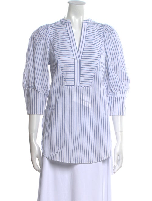 Rebecca Taylor Striped V-Neck Tunic