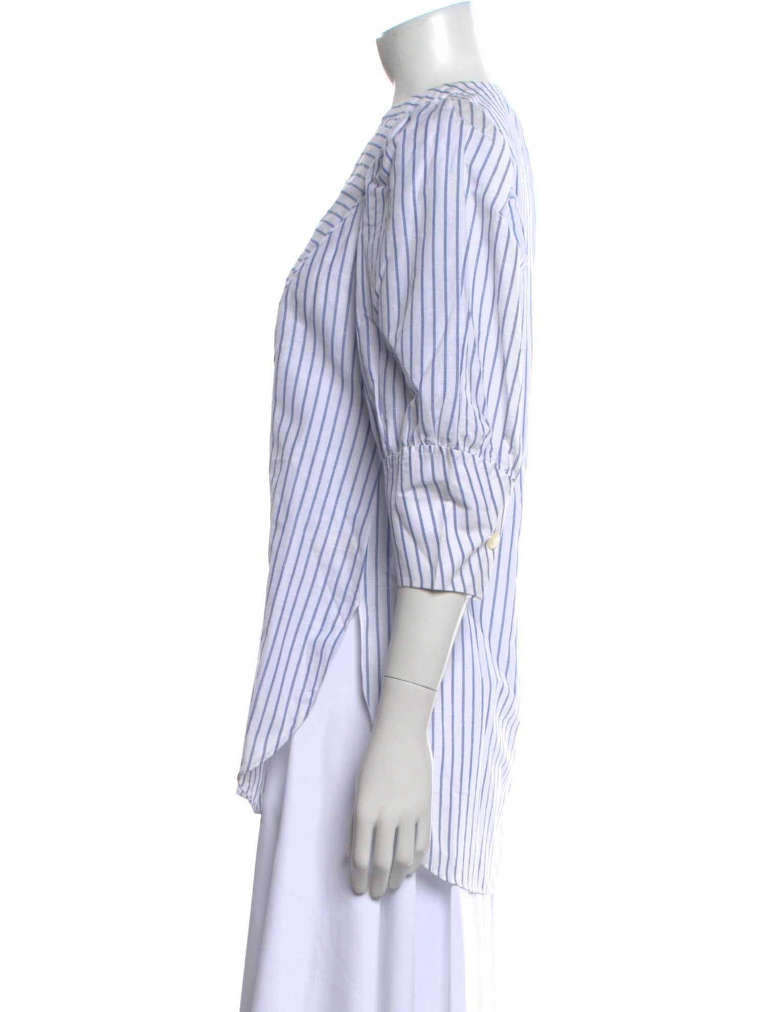 Rebecca Taylor Striped V-Neck Tunic