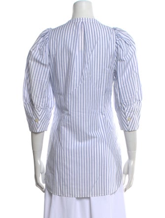 Rebecca Taylor Striped V-Neck Tunic