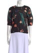 Rebecca Taylor Silk Floral Print Crop Top