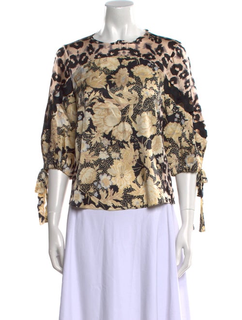 Rebecca Taylor Silk Floral Print Blouse