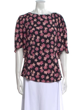 Rebecca Taylor Silk Floral Print Blouse