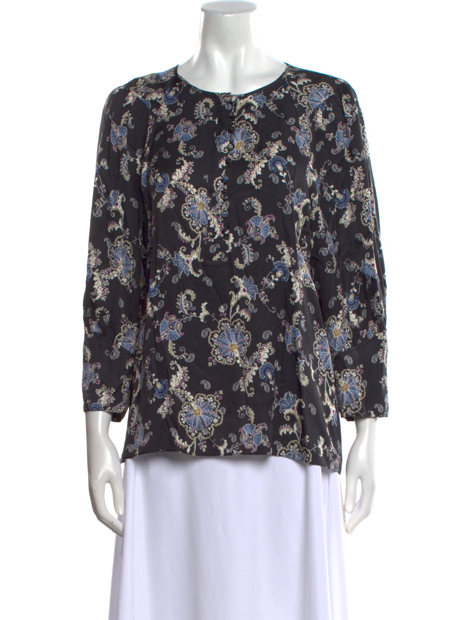Rebecca Taylor Floral Print Crew Neck Blouse w/ Tags