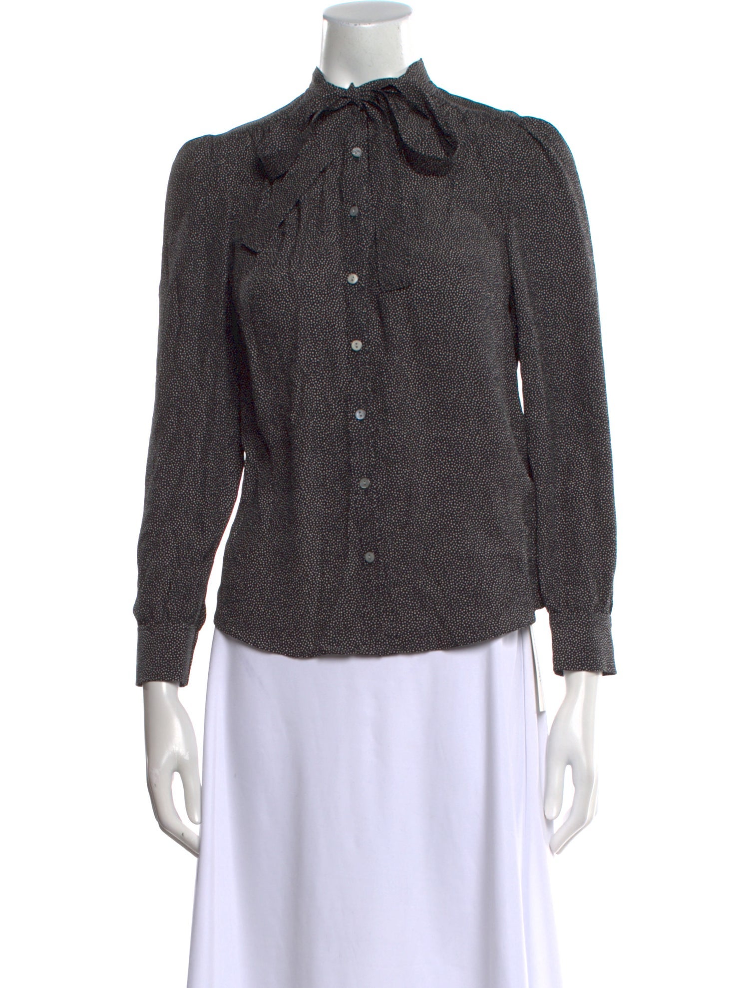 Rebecca Taylor Silk Printed Button-Up Top w/ Tags