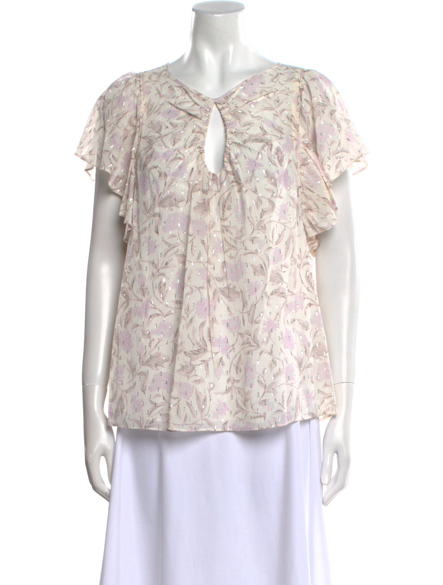 Rebecca Taylor Floral Print V-Neck Blouse w/ Tags