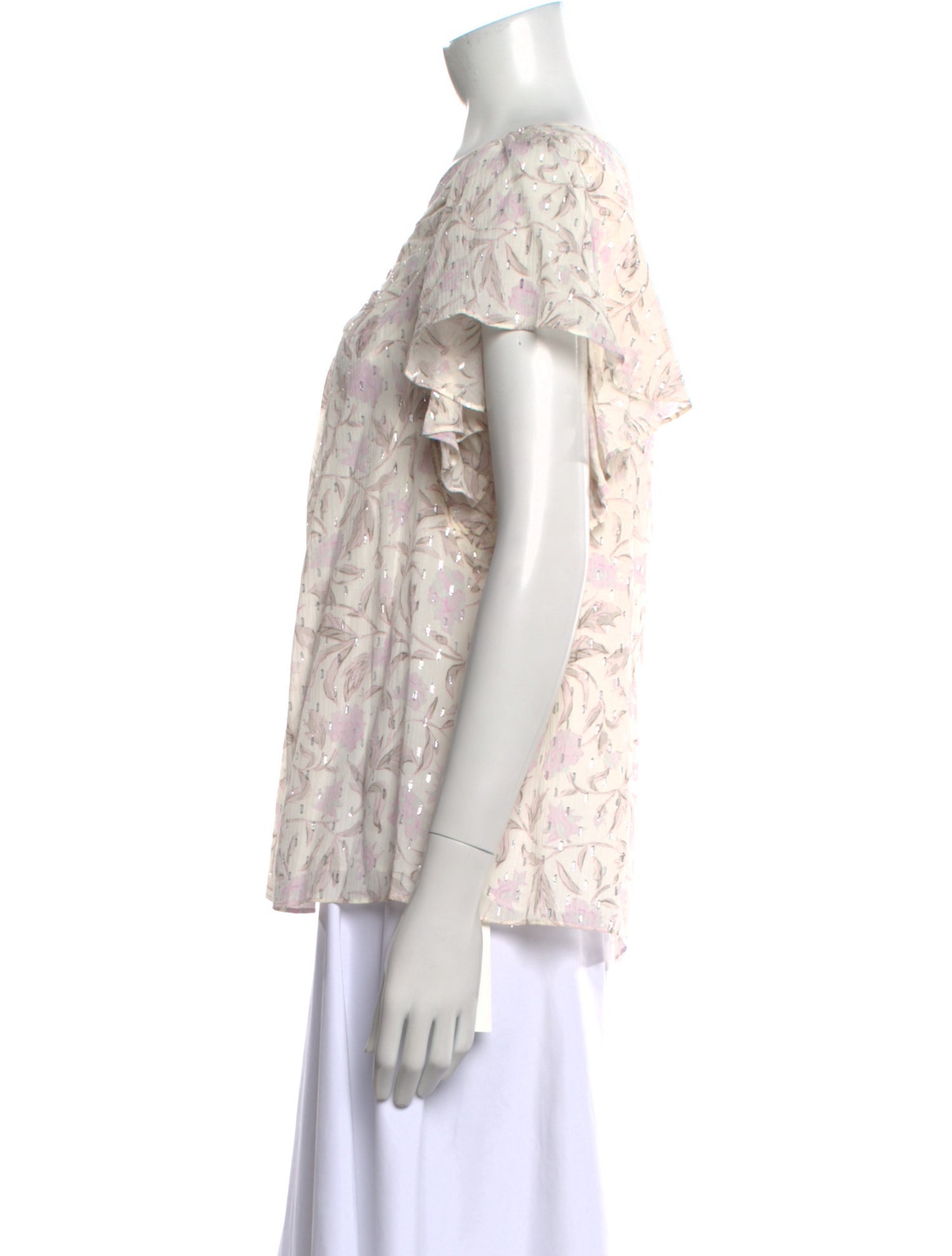 Rebecca Taylor Floral Print V-Neck Blouse w/ Tags