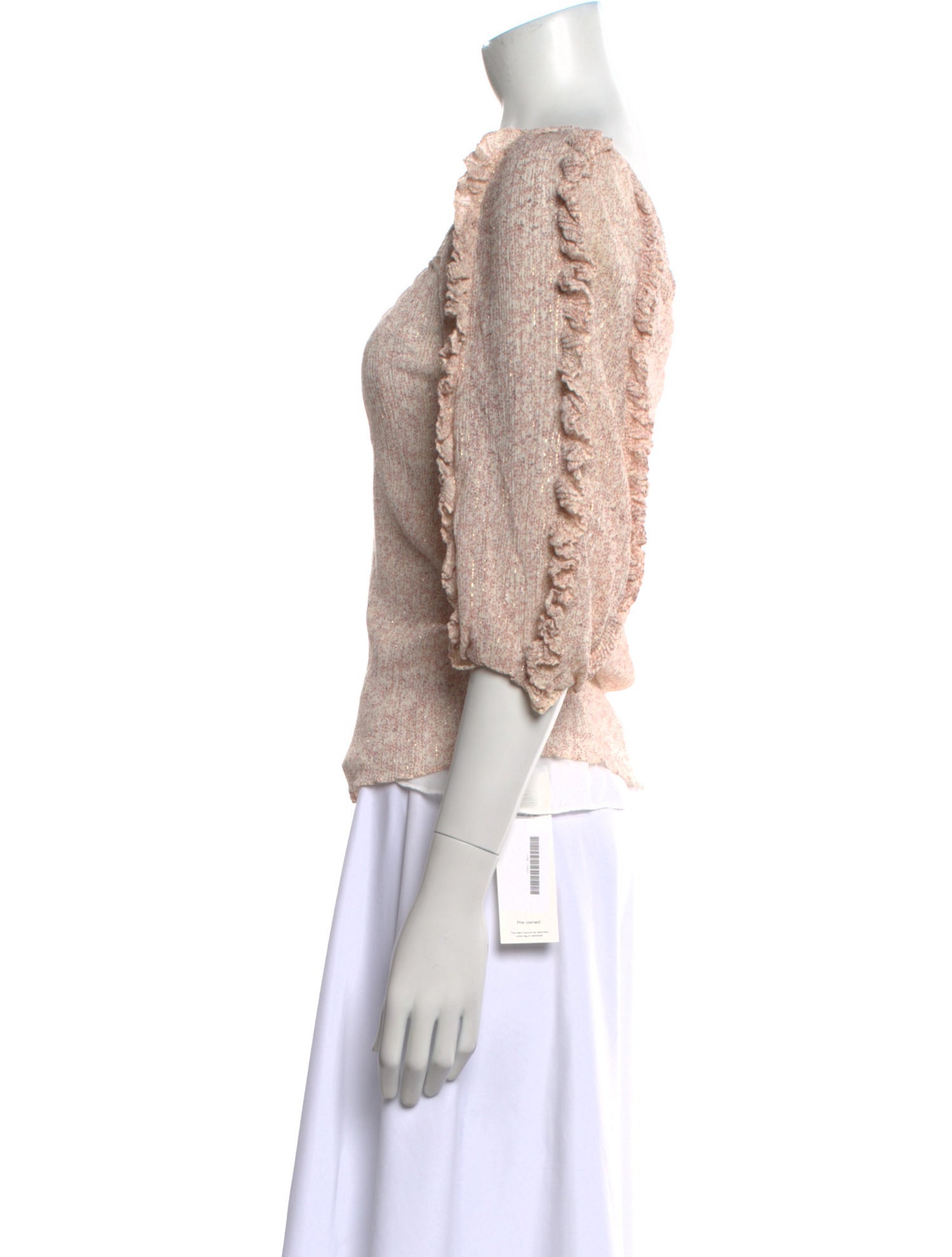 Rebecca Taylor Square Neckline Three-Quarter Sleeve Top w/ Tags