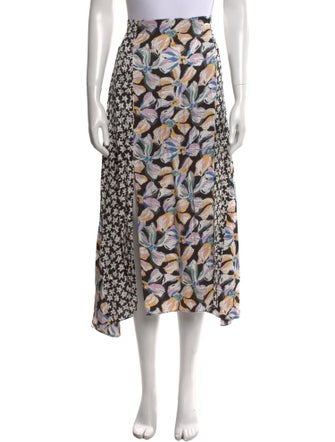 Rebecca Taylor Floral Print Midi Length Skirt