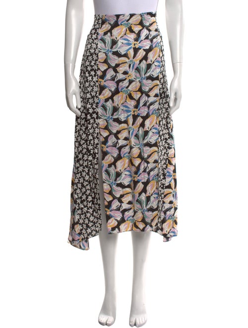 Rebecca Taylor Floral Print Midi Length Skirt