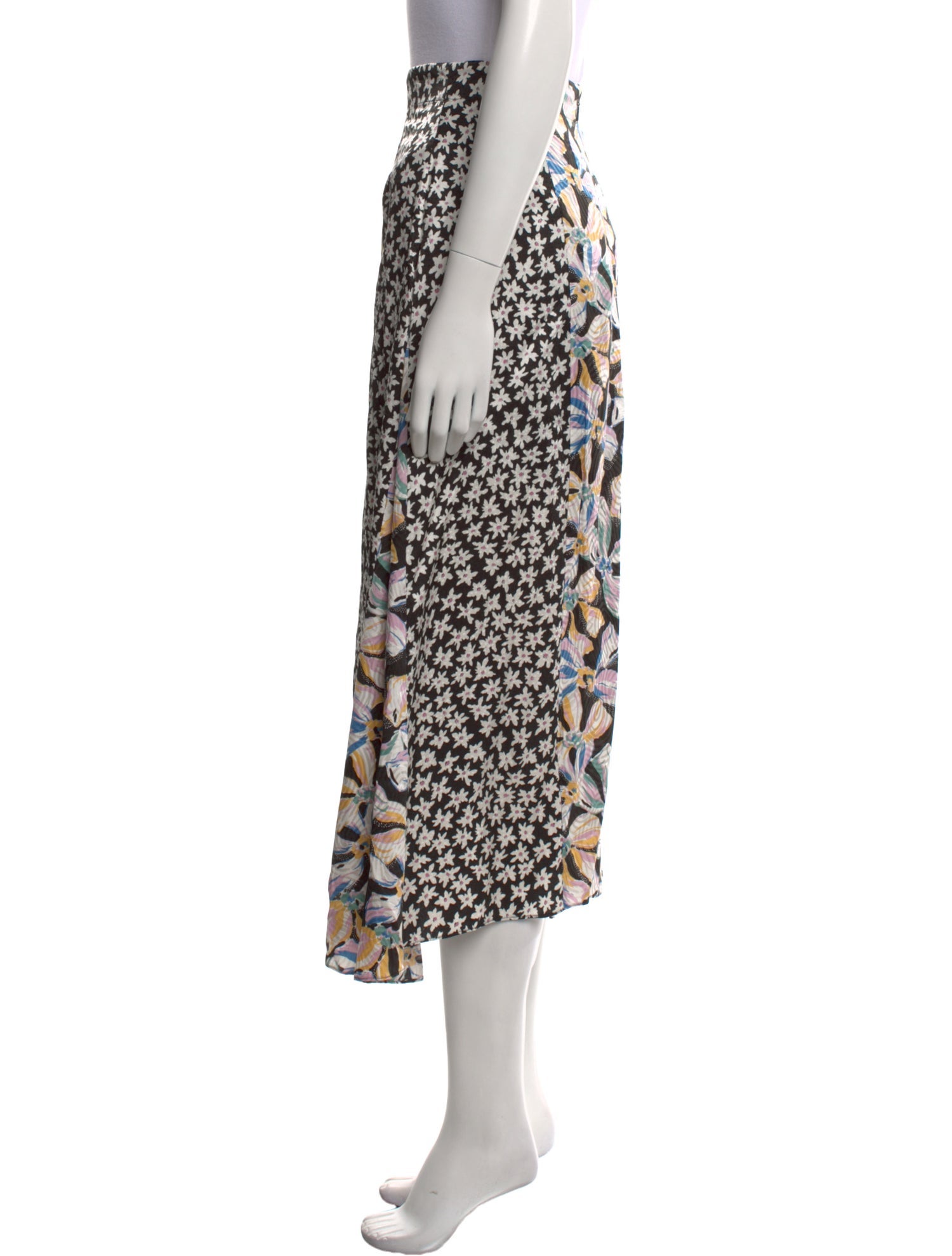 Rebecca Taylor Floral Print Midi Length Skirt