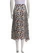 Rebecca Taylor Floral Print Midi Length Skirt