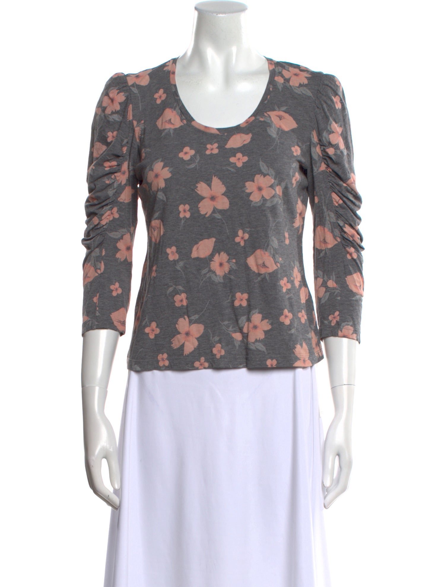 Rebecca Taylor Floral Print Scoop Neck Blouse w/ Tags