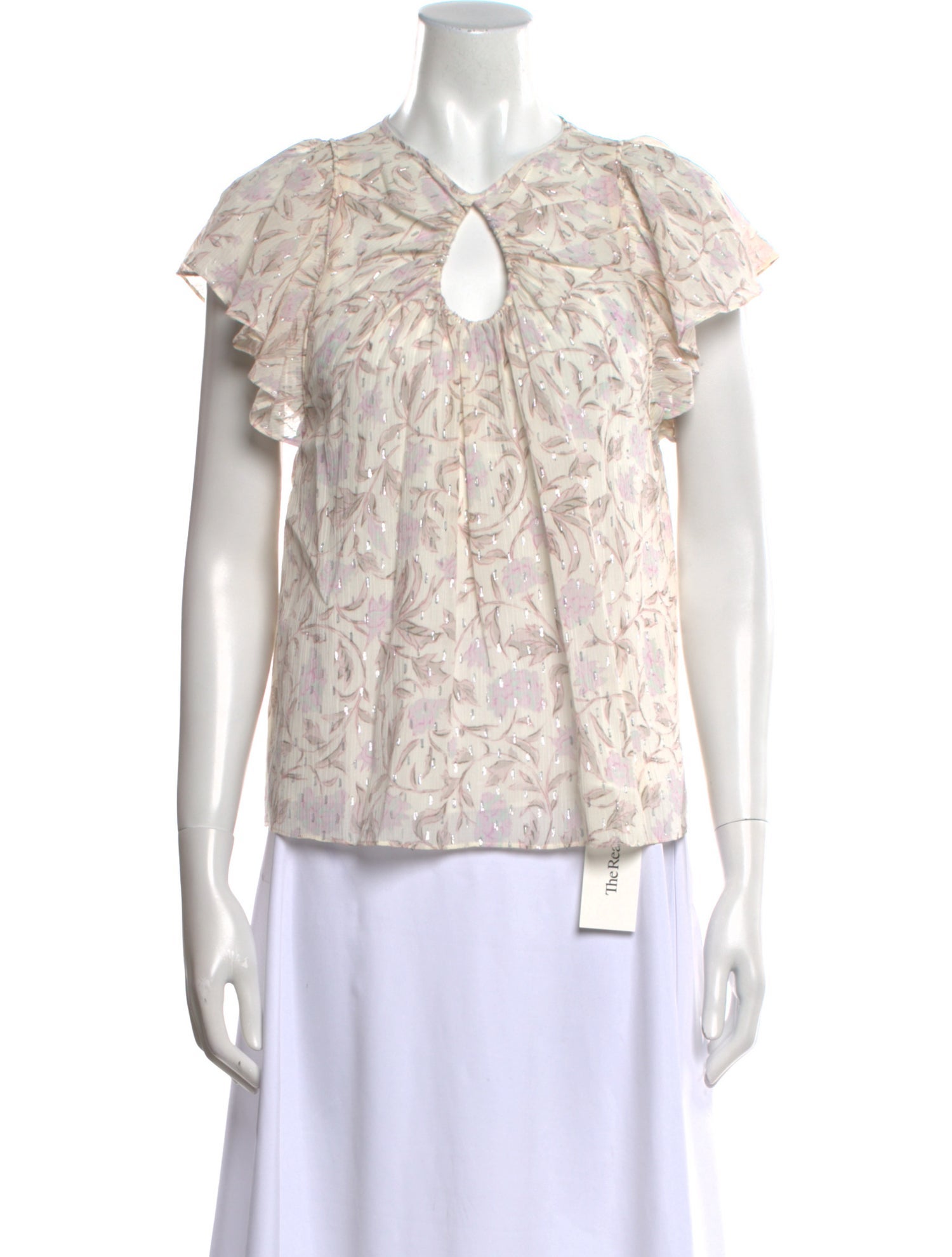 Rebecca Taylor Floral Print V-Neck Blouse w/ Tags