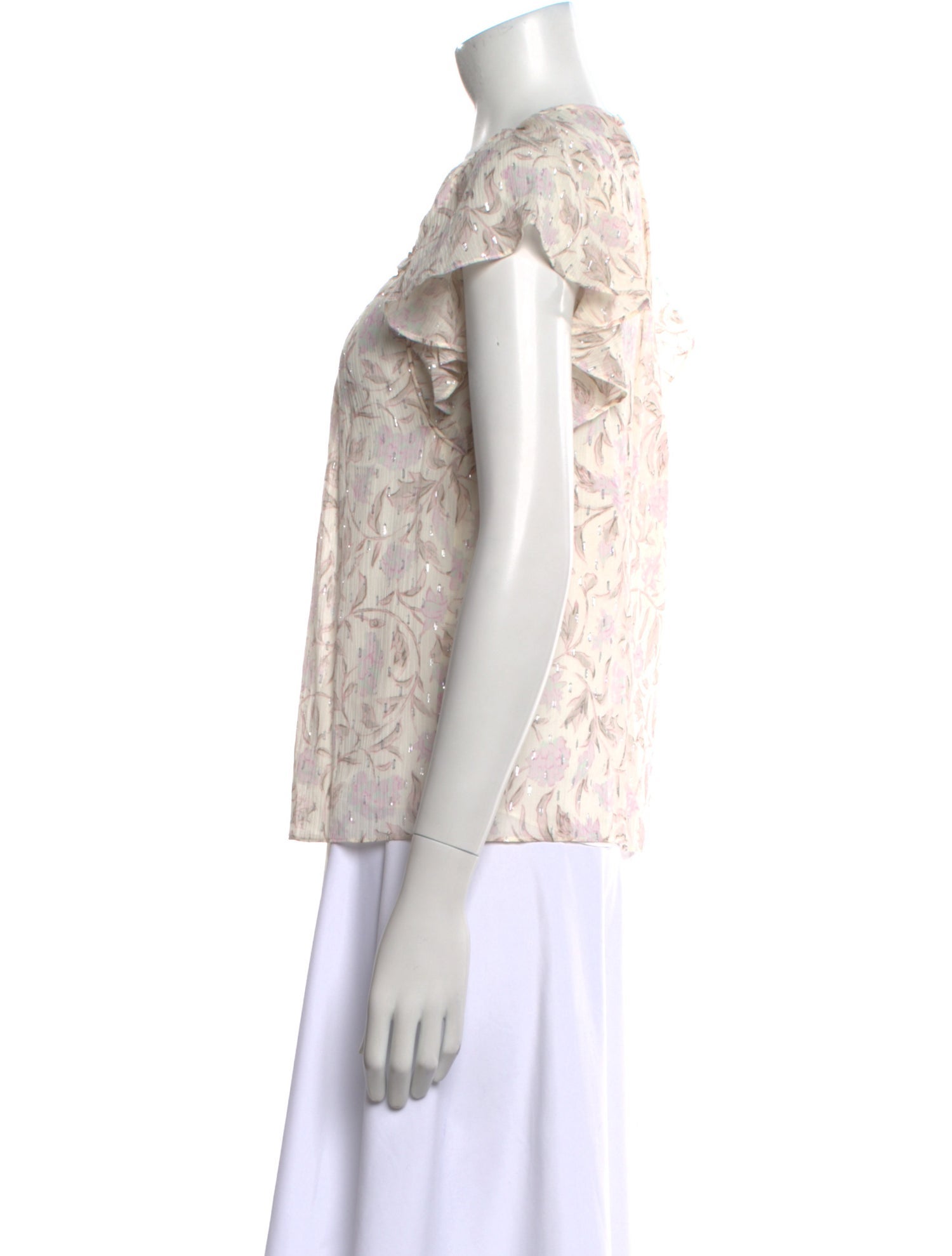 Rebecca Taylor Floral Print V-Neck Blouse w/ Tags