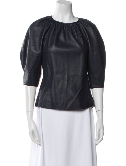 Rebecca Taylor Bateau Neckline Three-Quarter Sleeve Blouse