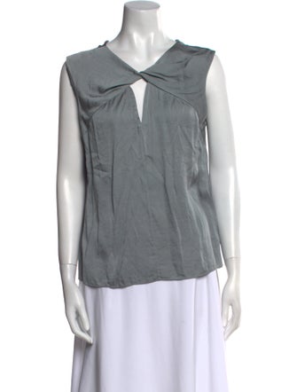 Rebecca Taylor V-Neck Sleeveless Blouse