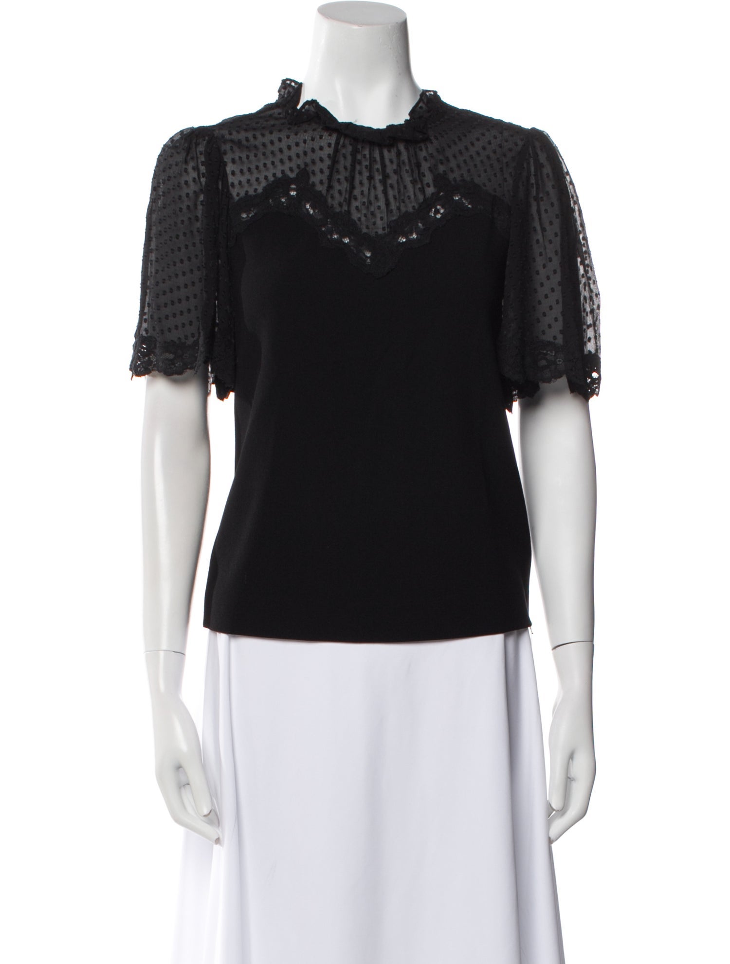 Rebecca Taylor Crew Neck Short Sleeve Top