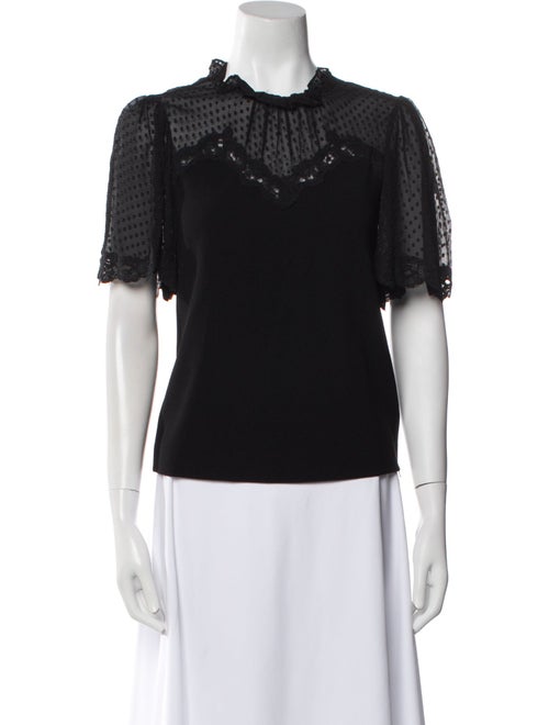 Rebecca Taylor Crew Neck Short Sleeve Top