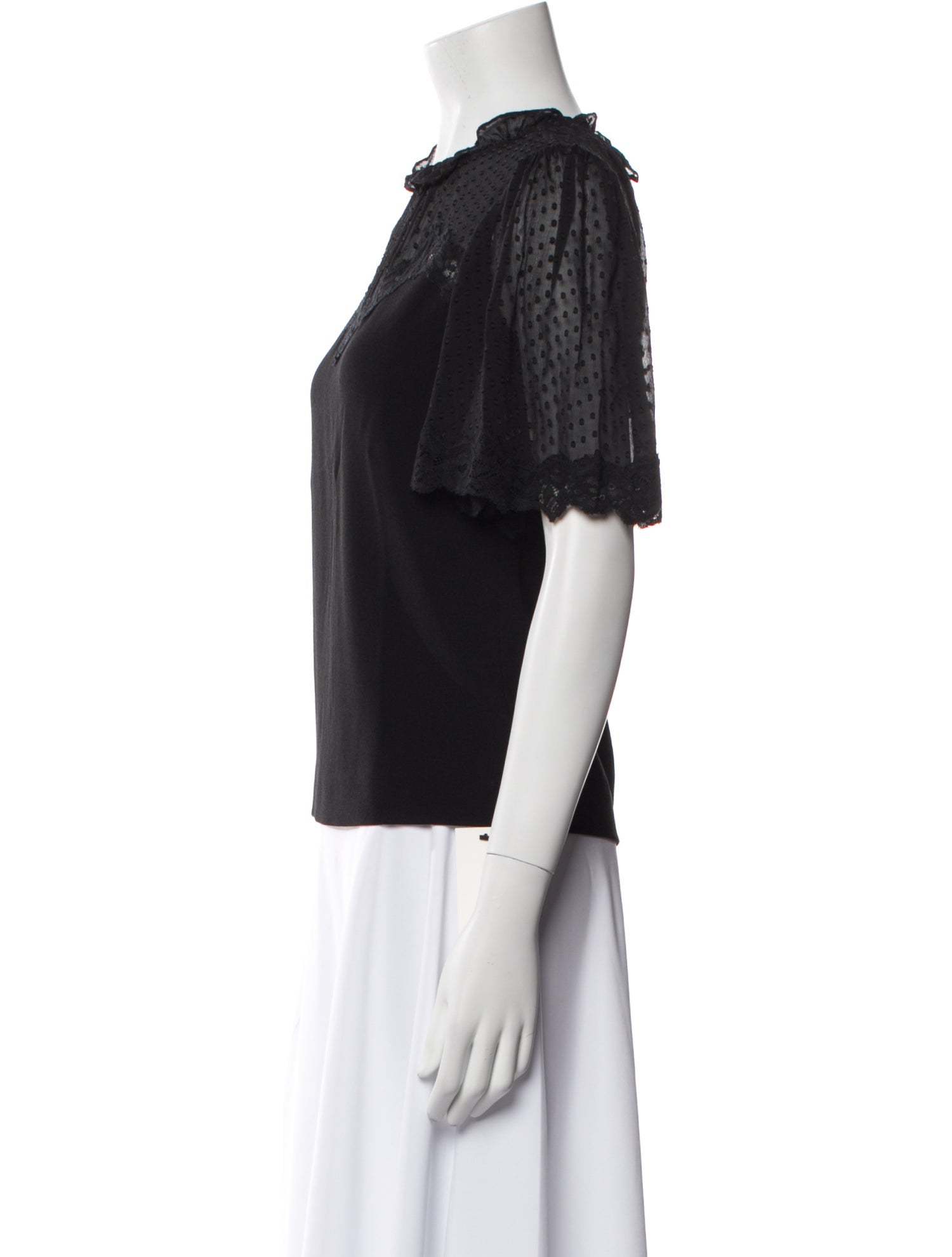 Rebecca Taylor Crew Neck Short Sleeve Top