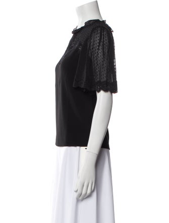 Rebecca Taylor Crew Neck Short Sleeve Top