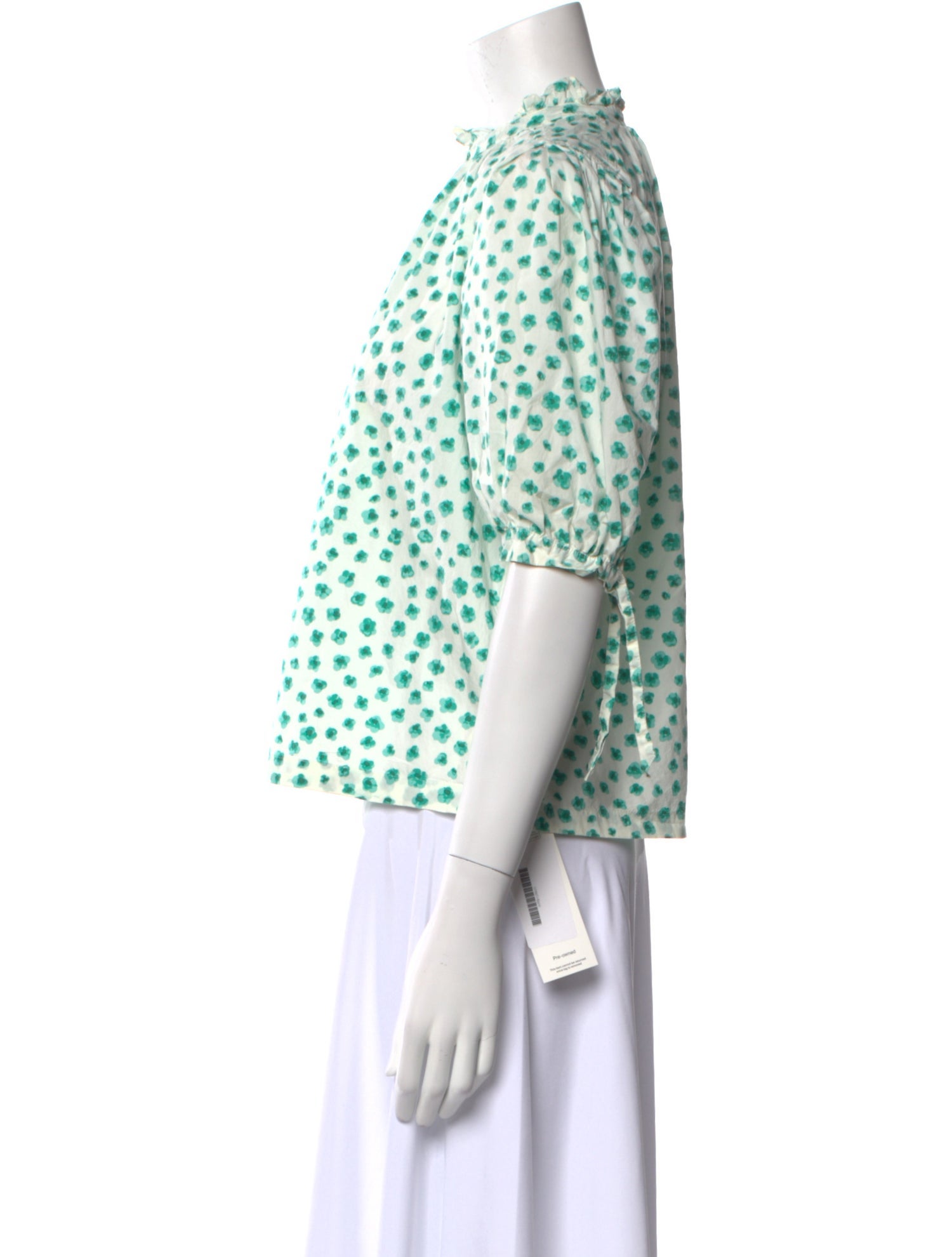 Rebecca Taylor Floral Print Mock Neck Blouse