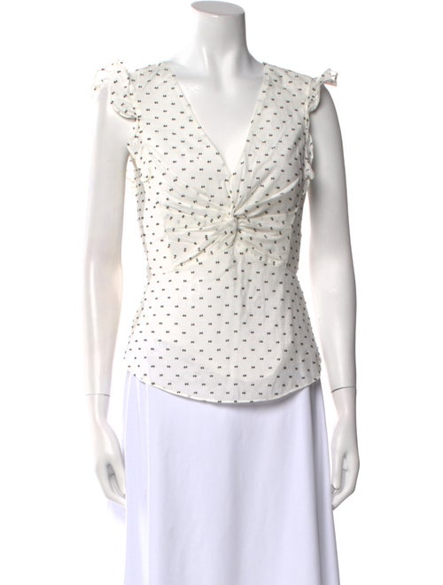 Rebecca Taylor Printed V-Neck Top