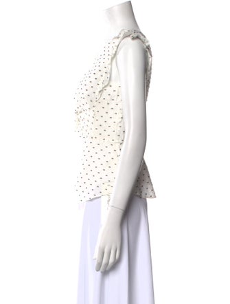 Rebecca Taylor Printed V-Neck Top