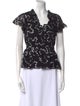 Rebecca Taylor Silk Lace Pattern Blouse
