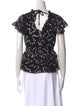 Rebecca Taylor Silk Lace Pattern Blouse