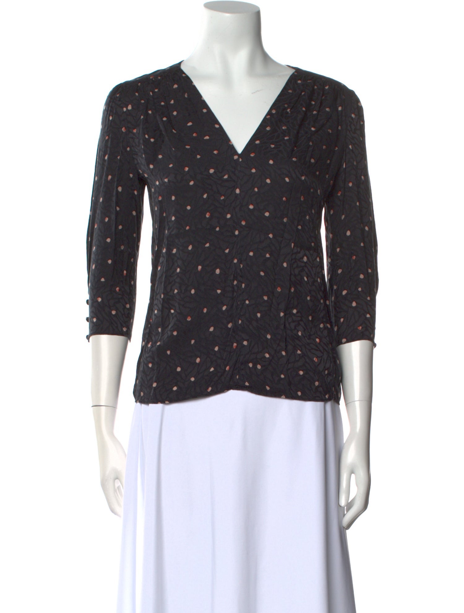 Rebecca Taylor Printed V-Neck Top